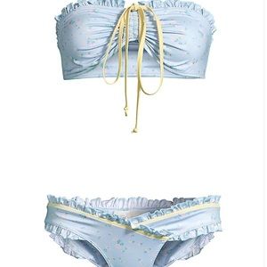 ISO love shack fancy jewel bikini in bella blue